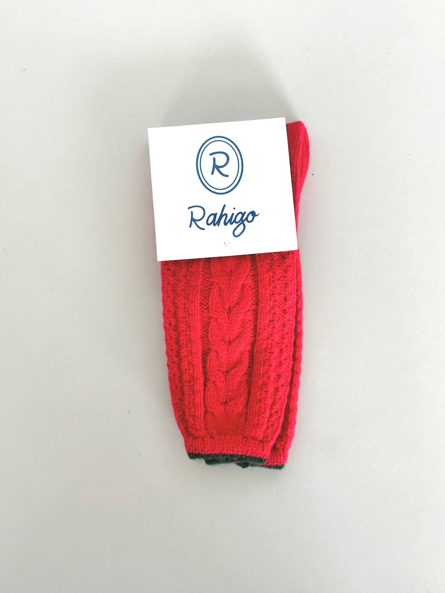 Rahigo AW23 Boys Socks in Red / Bottle Green - 23273