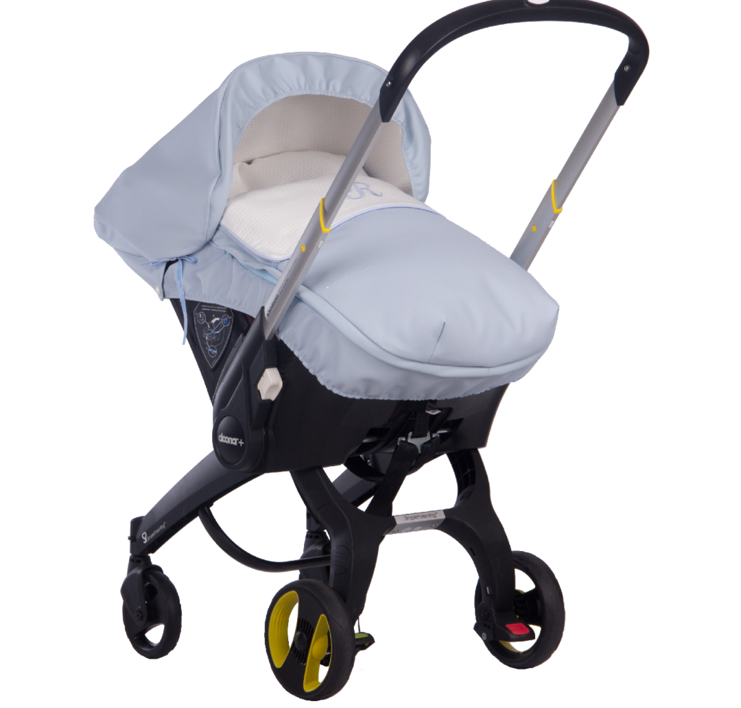 Spanish Car Seat Footmuff & Hood Universal or Doona - Pompas Nube Luna