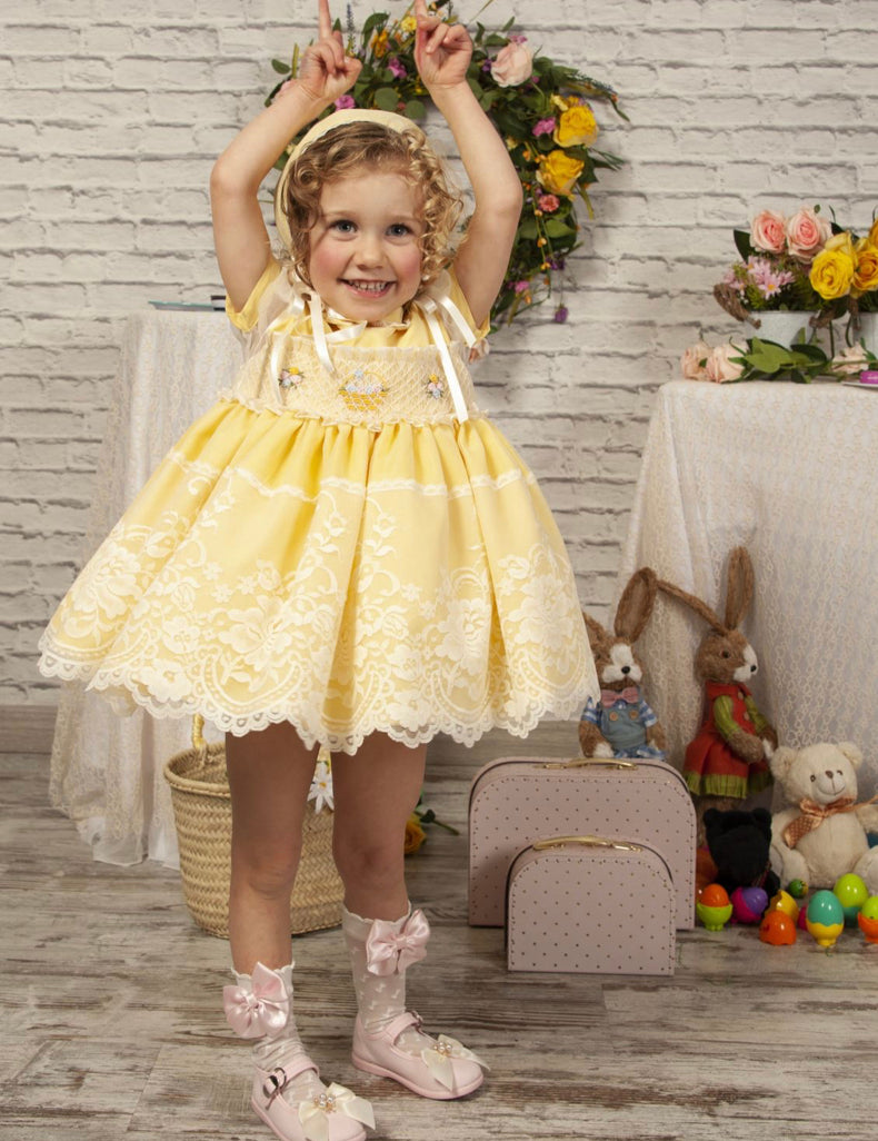 Little girl lemon clearance dress