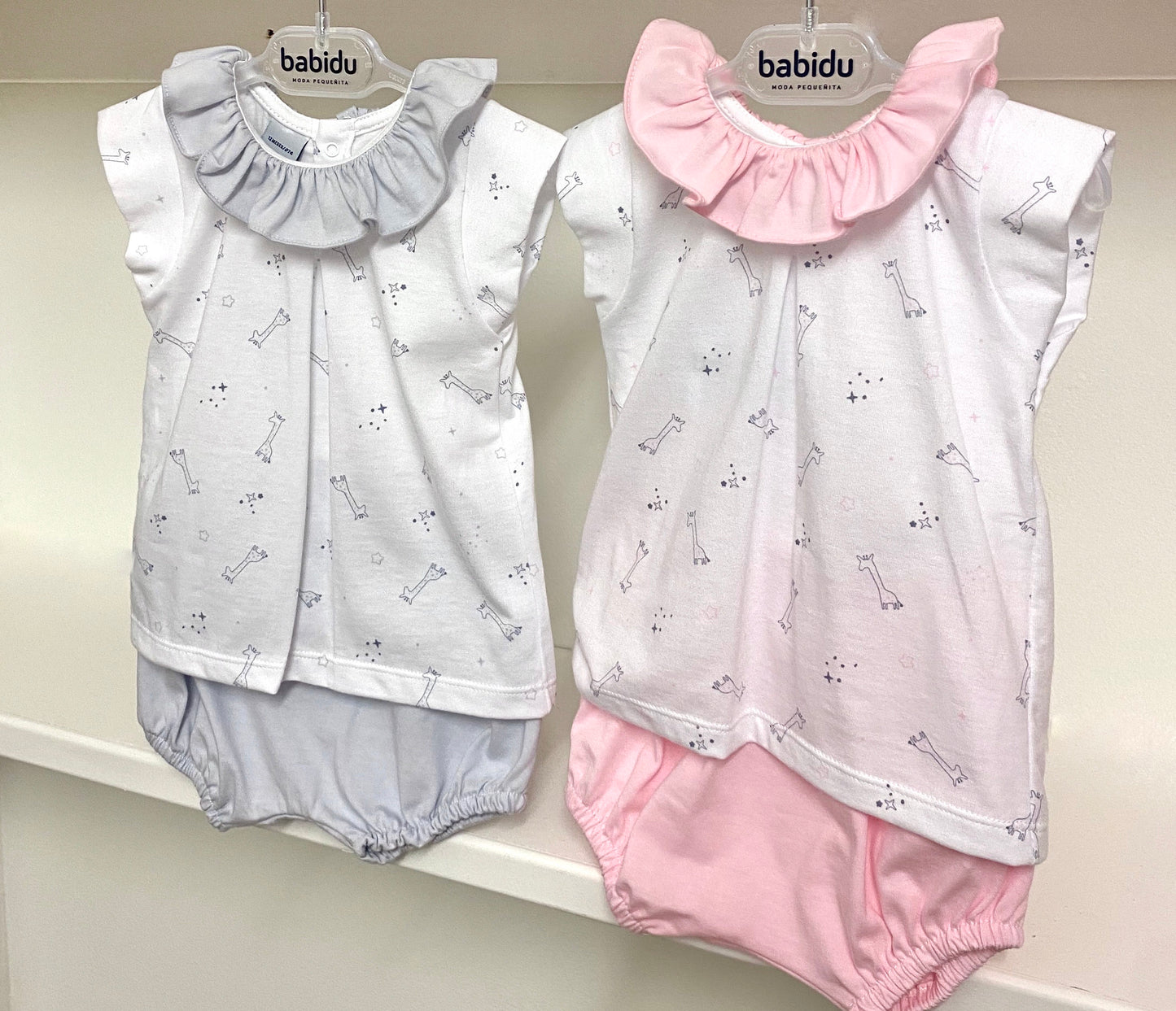 Babidu Giraffes Collection - Frill Neck Jam Pants Sets