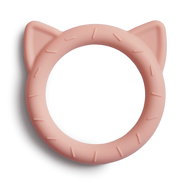 Mushie Teether Cat Blush