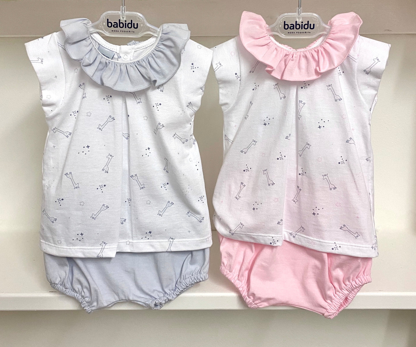 Babidu Giraffes Collection - Frill Neck Jam Pants Sets