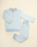 Caramelo AW23 Boys Quarter Zip Tracksuit in Blue - 1031137