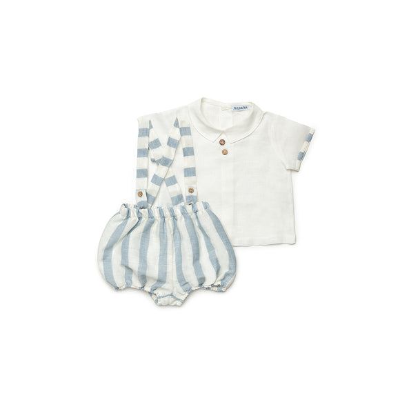 Boys baby blue Romper & Shirt - 24202