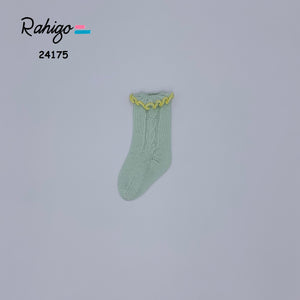 Rahigo SS24 White & Baby pink socks - 24175