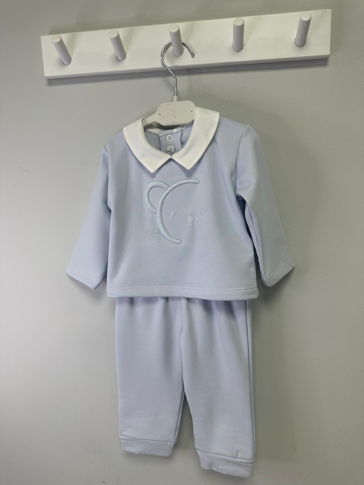 Bobby ‘Calamaro Boys Collard Blue Two Piece Set