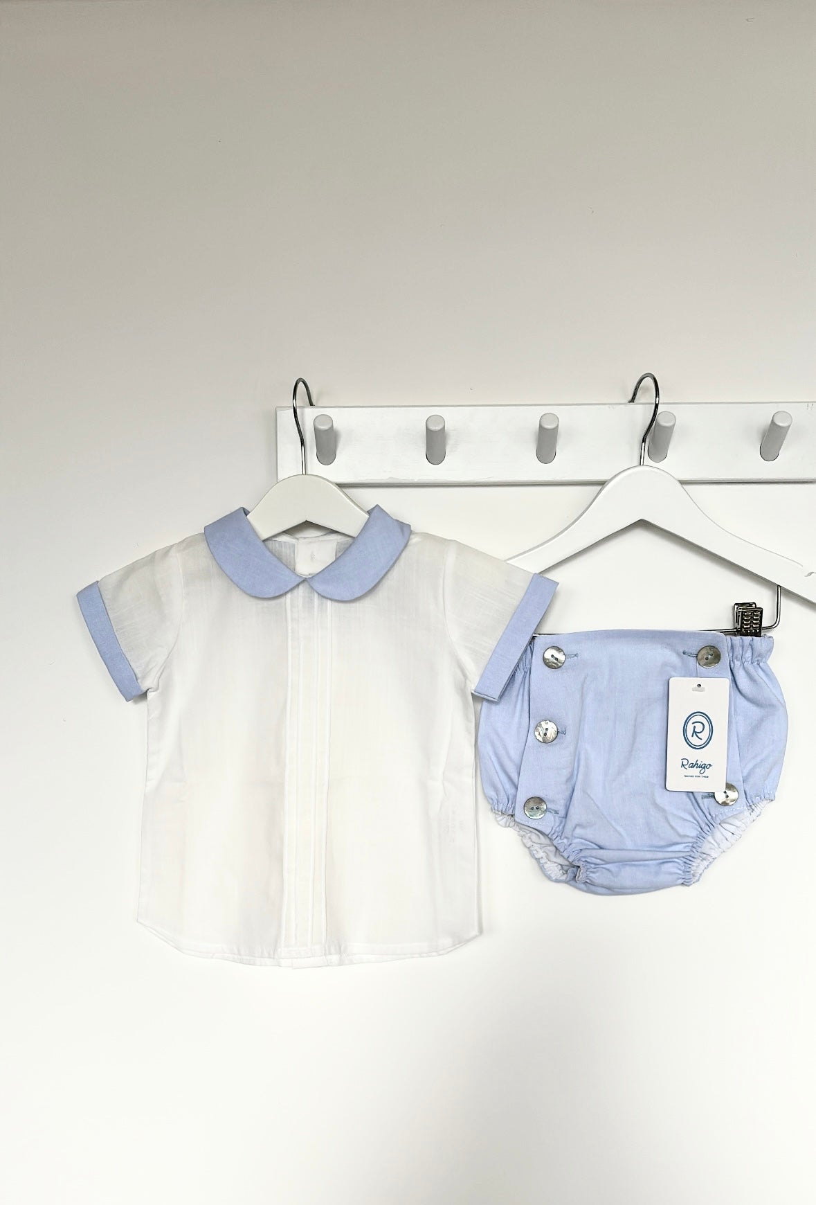 Baby Boys 2 Piece White Shirt Set