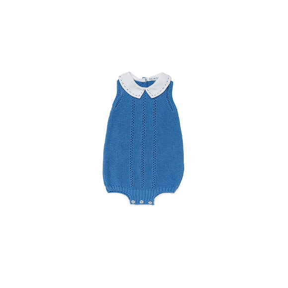 Baby boys knitted Royal Blue Romper -24159