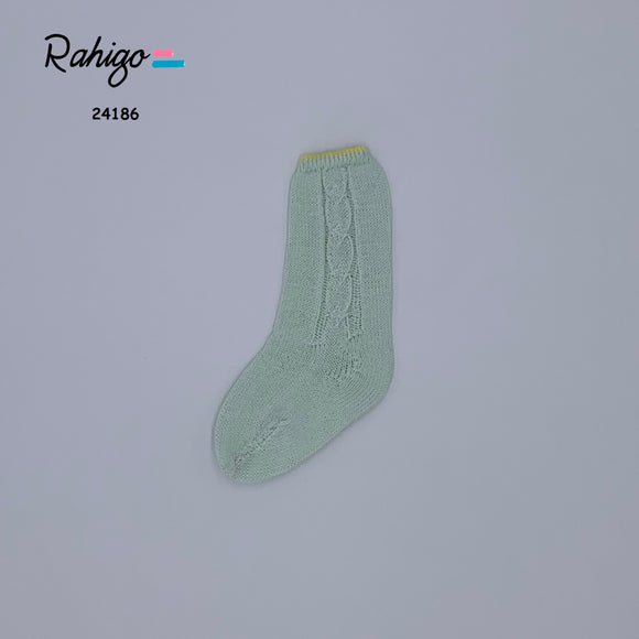 Rahigo SS24 white - Baby blue socks - 24186