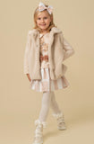 Caramelo AW23 Faux Fur Gilet with Peterpan Collar in Mink - 0192119