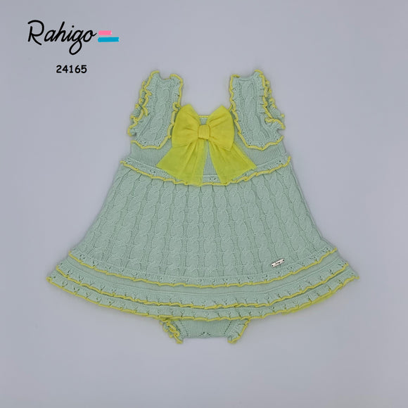 Rahigo SS24 Baby Dress In Salmon & White - 24165