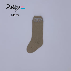 Rahigo SS24 Boys Camel & baby blue socks -24124