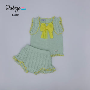Rahigo SS24 White & Baby pink Jam pants & Jumper - 24172