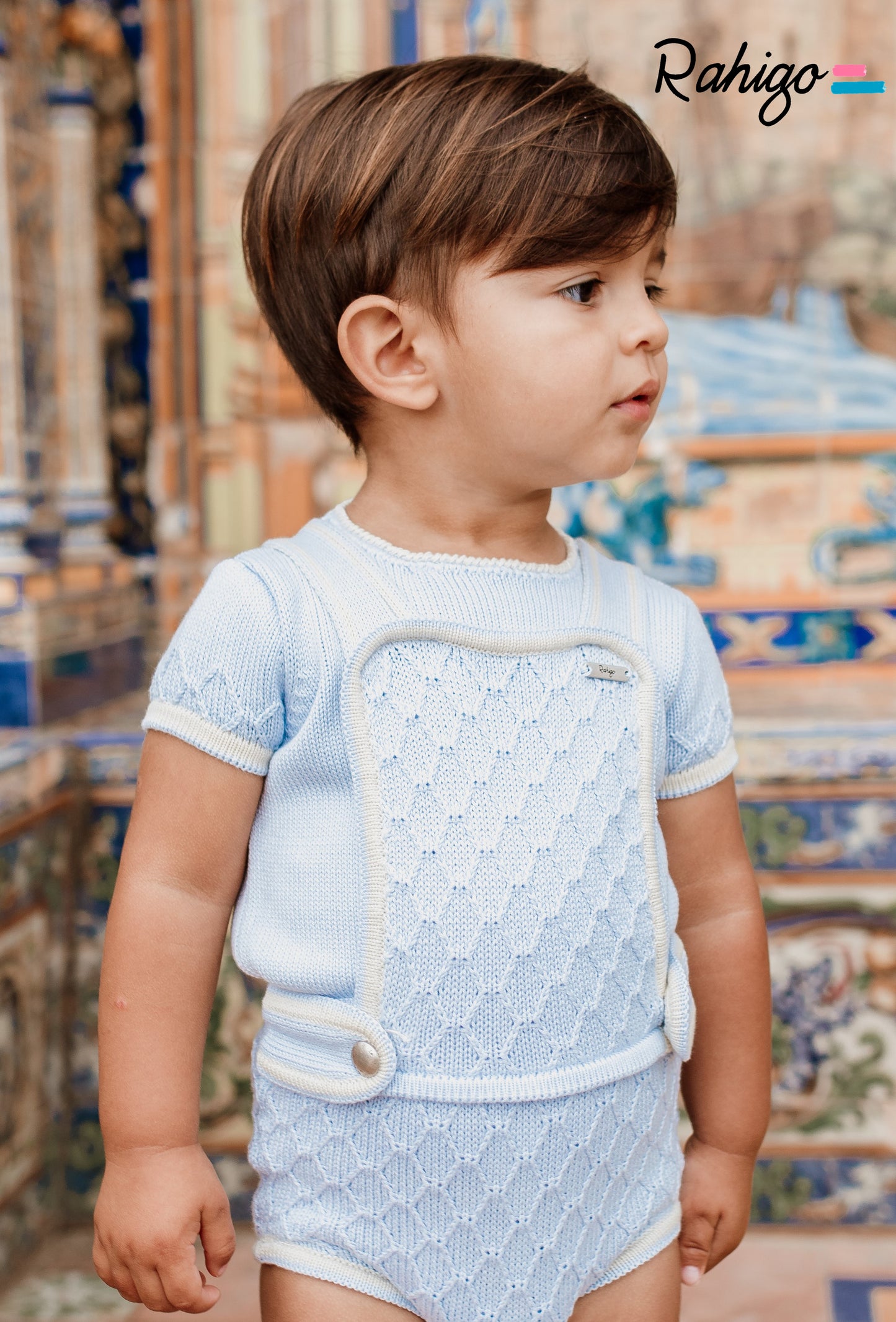 Rahigo SS24 Baby blue & Cream Romper & Jumper