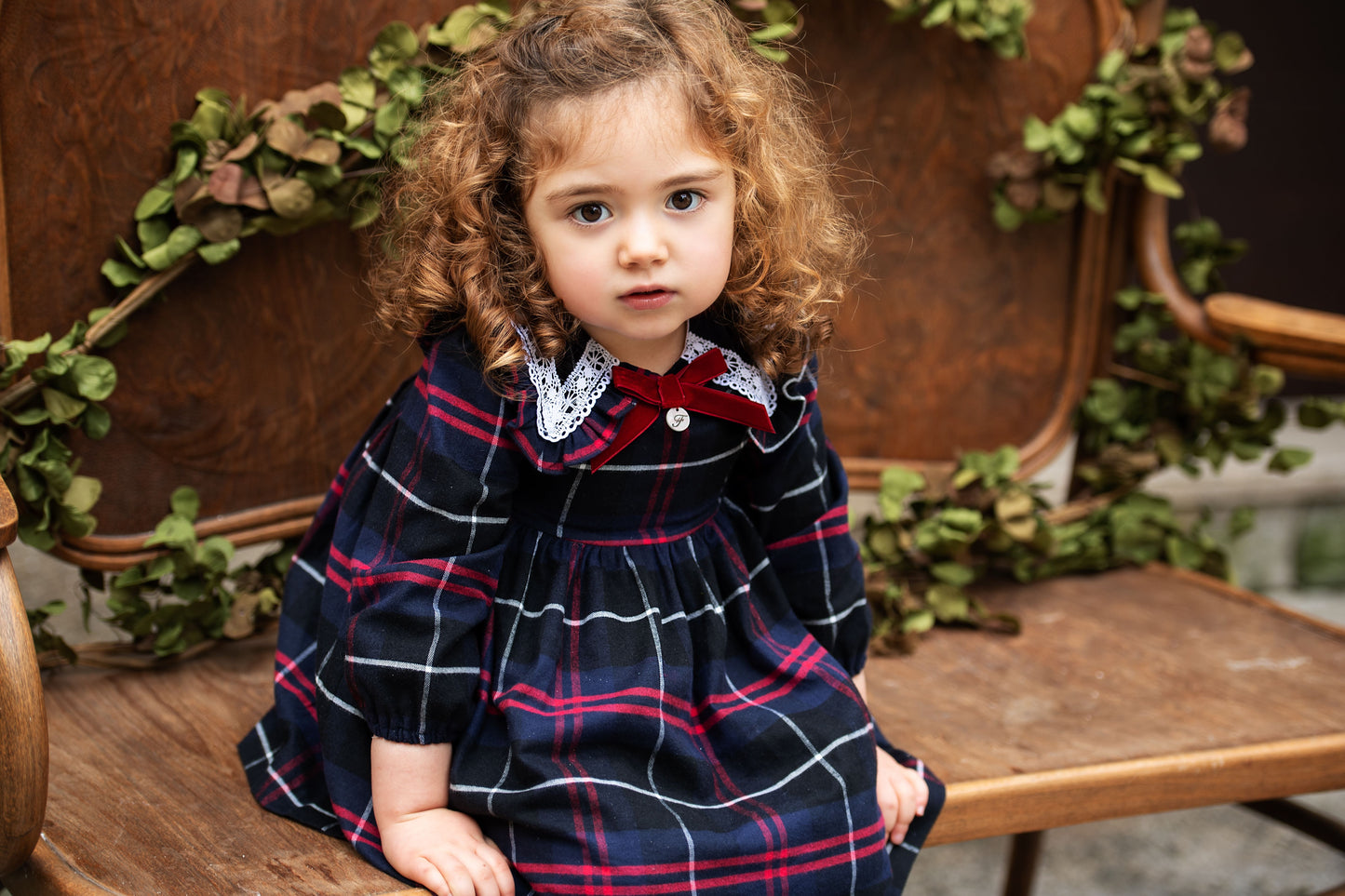 AW23 Girls Tartan Dress - 2325172