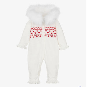 Caramelo Red & White Snow Suit