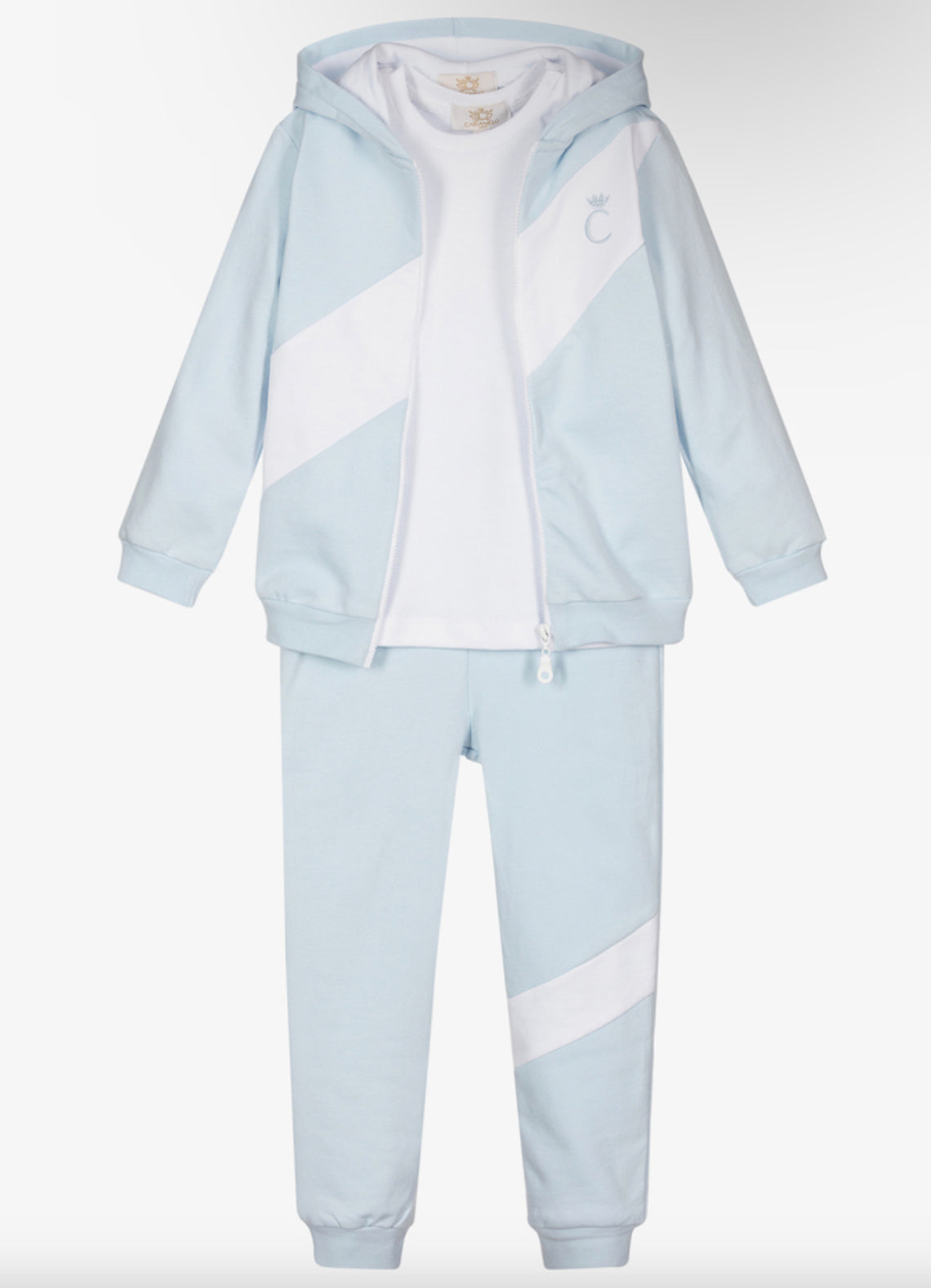 Caramelo AW23 Boys 3 Piece Hooded Tracksuit in Blue  - 103156