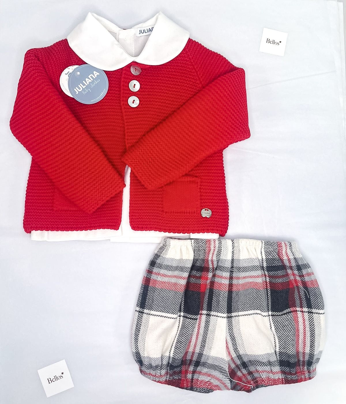 Juliana AW23 Red Check 3 Piece Set - J8191