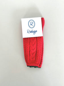 Rahigo AW23 Boys Socks in Red / Bottle Green - 23273