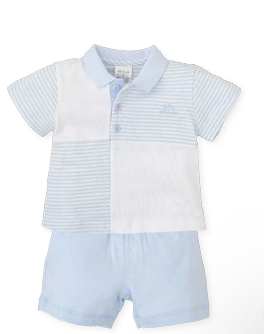 Tutto Piccolo - Boys Short set in baby blue & white