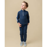 Caramelo AW23 Boys Quarter Zip Tracksuit in Navy - 1031137