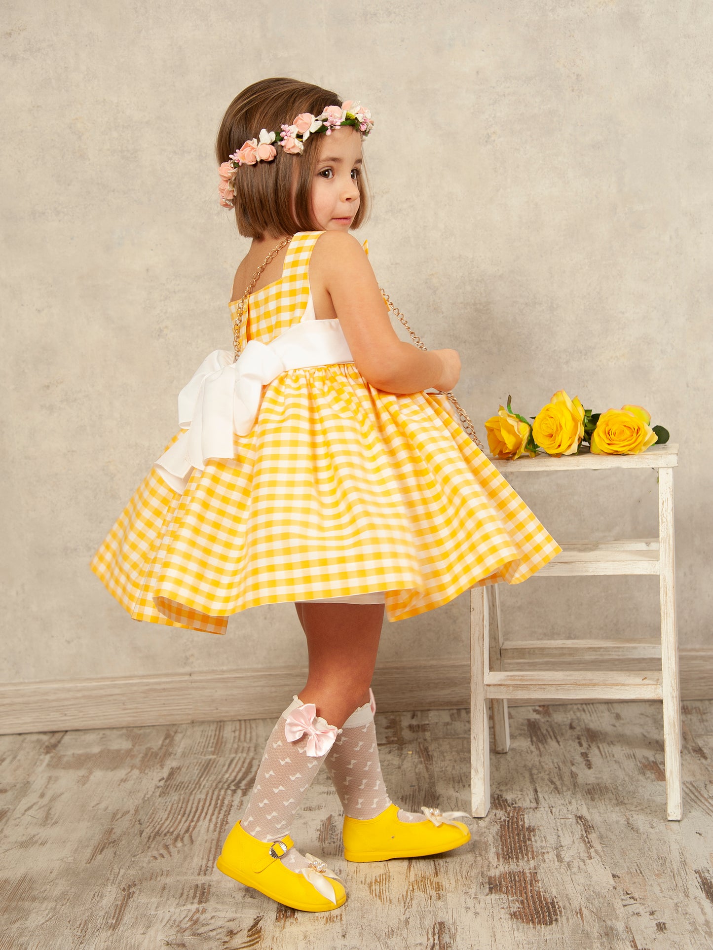 Yellow Gingham Dress - VE-24/09