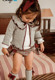 Rahigo AW23 Girls 3pc Set, Pants, Shirt & Cardigan - 232110