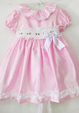 Sonata Frozen Dress (Blue with lilac as shown with snowflake smocking)