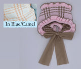 Rahigo AW23 Girls Bonnet in Blue/Camel - 23210