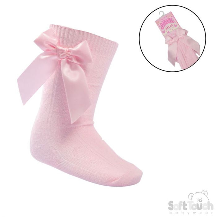 Girls Knee High Bow Socks