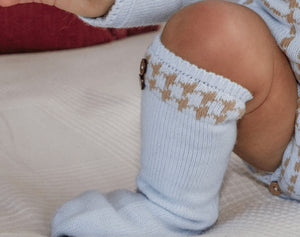 Rahigo AW23 Boys Socks in Blue/Camel - 23234