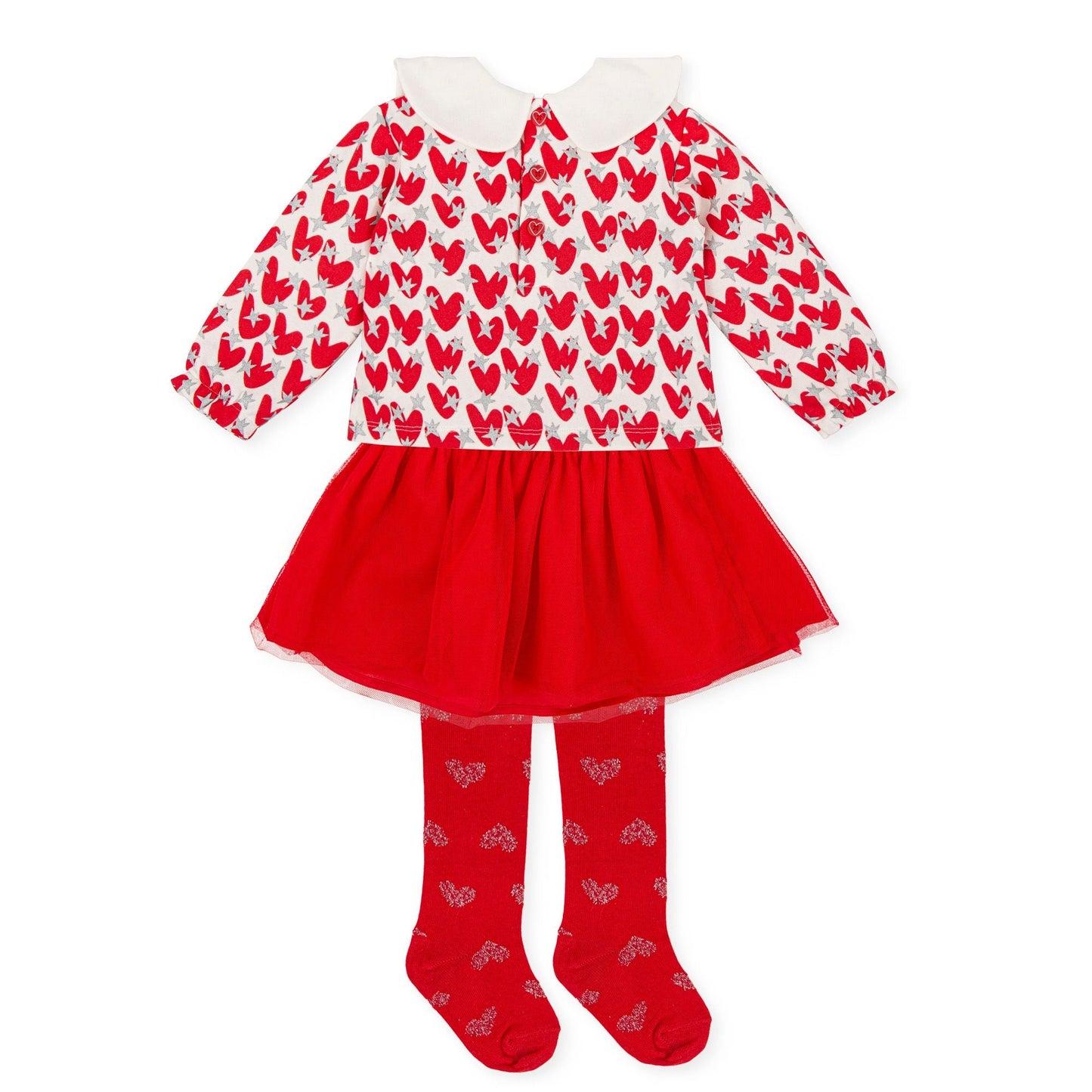 Agatha Ruiz de la Prada AW23 Hearts Skirt Set & Tights - 7022