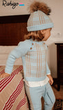 Rahigo AW23 Boys Tracksuit in Blue/Camel  - 23229