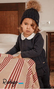 Rahigo AW23 Boys Collar Tracksuit in Navy - 232136