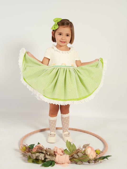 Sonata Green Spring Dress - VE24-27