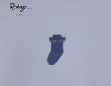 Rahigo SS22 Frill Socks in Blue/Cream - 22175
