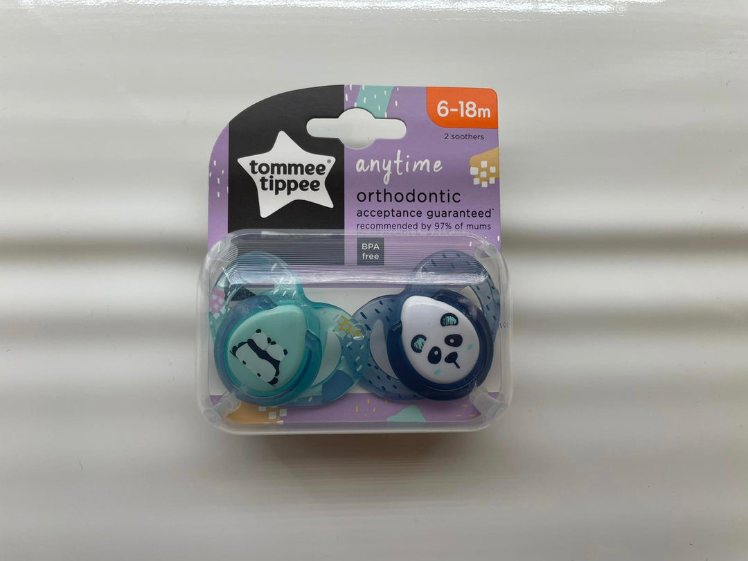 Tommee Tippee Orthodontic Anytime Soothers, 6-18m, 2 Pack Blue