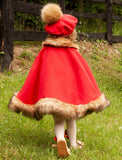 Sonata Red Cape with Camel Soft Fur IN22-15