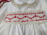 Sonata White Natalie Dress with Red