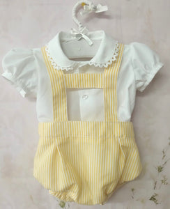 Sonata Lemon Stripe Boys Romper VE23 - 15