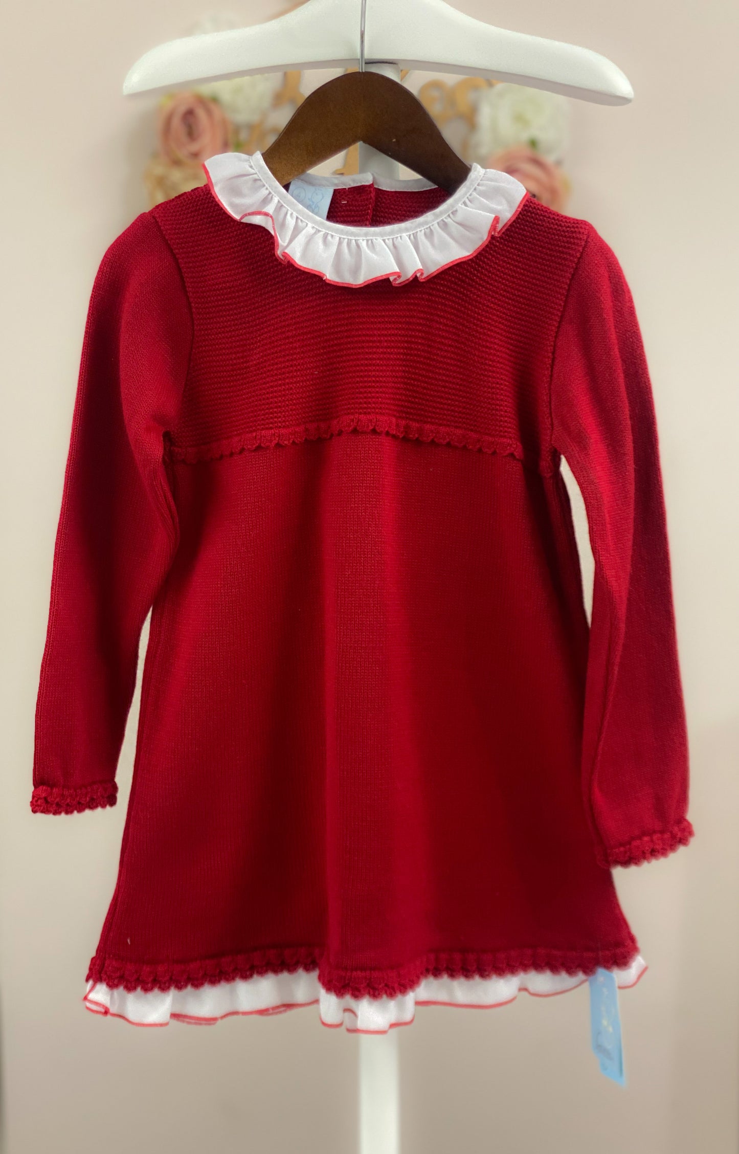 Granlei Knitted Dress with Frill Collar 4y to 8y