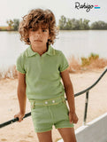 Rahigo SS23 Boys Shorts Set in Green/Lemon - 23194