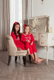 Bellos Christmas Smocked Pyjamas Girls 2 Piece Set