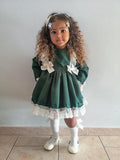 Bellos Valencia Dress in Navy, Royal Blue, Burgundy or Bottle Green - In Stock