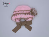 Rahigo Rosa Bonnet in Pink / Camel - 20240