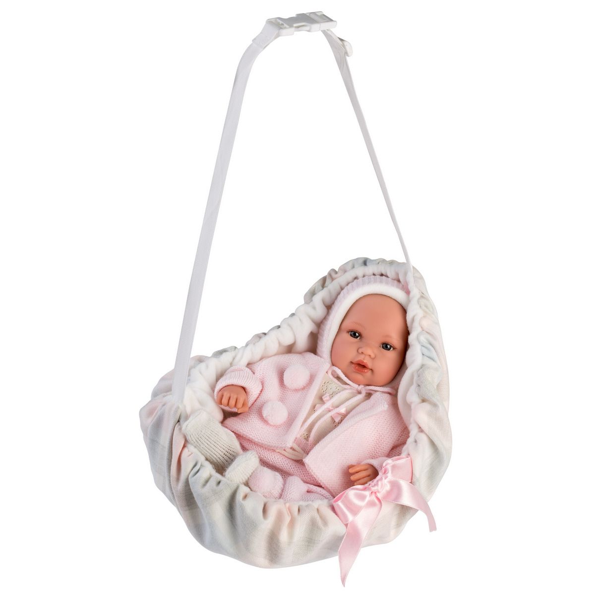 Llorens Spanish Doll in Carrier - Pink 63640