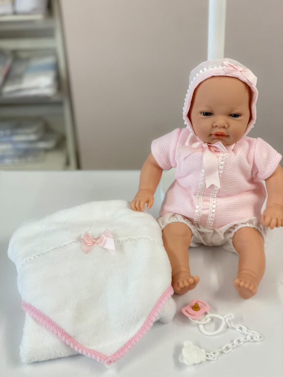 Marina & Pau 42cm Baby Girl Doll & Blanket 0700