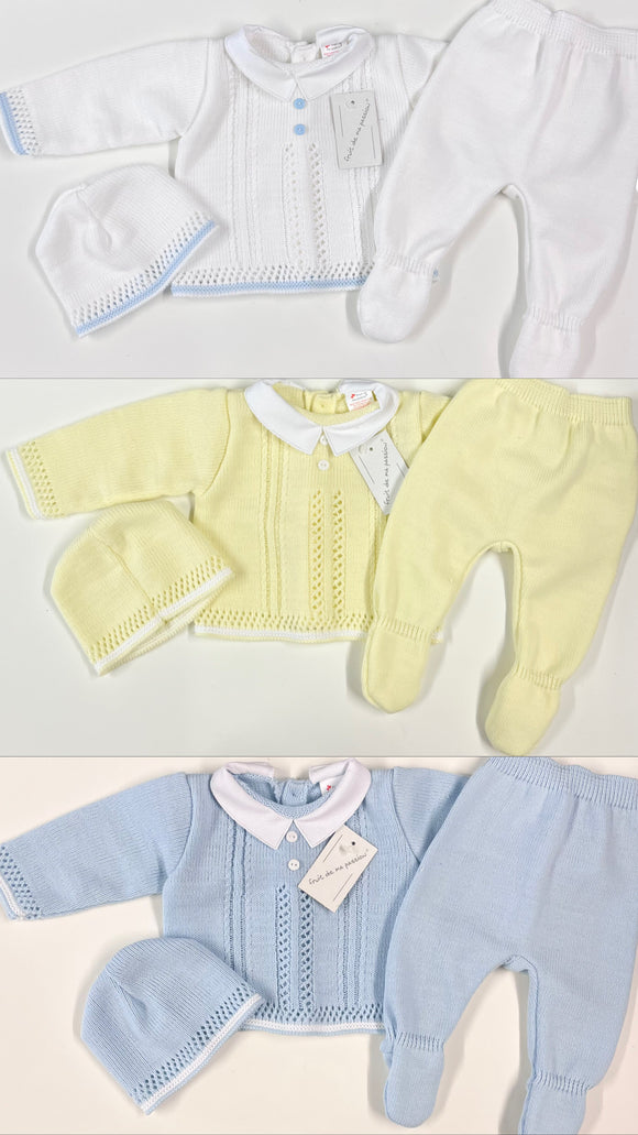Baby Boys Knitted 3 Piece Sets
