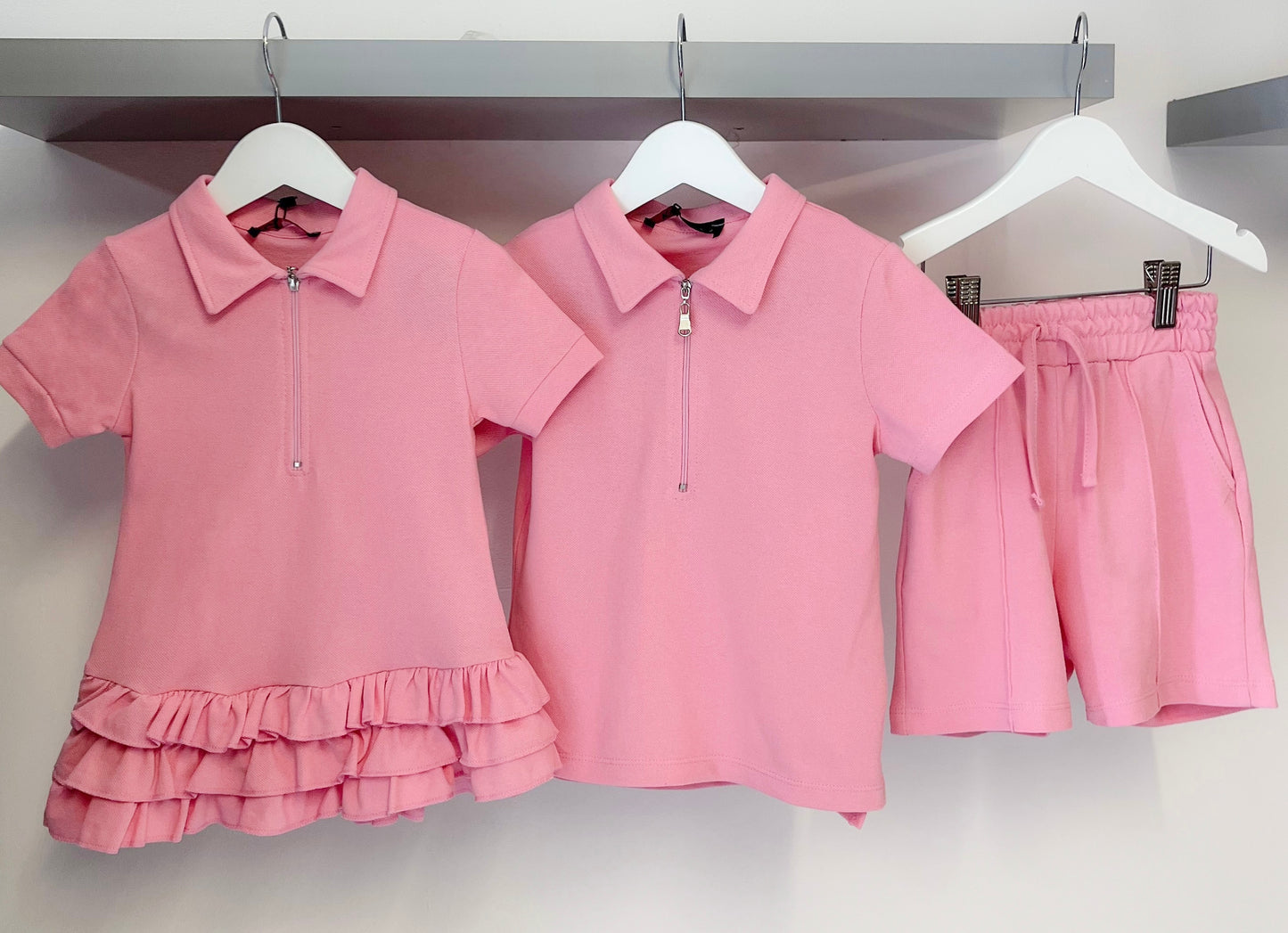 Girls Ruffle Dress in Pink