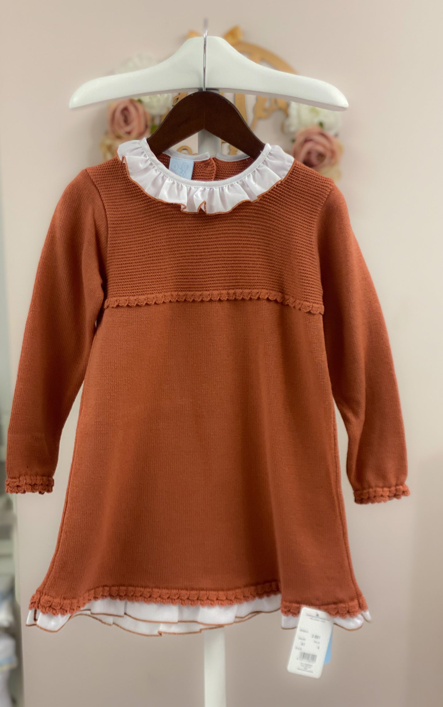 Granlei Knitted Dress with Frill Collar 4y to 8y